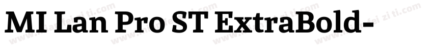 MI Lan Pro ST ExtraBold字体转换